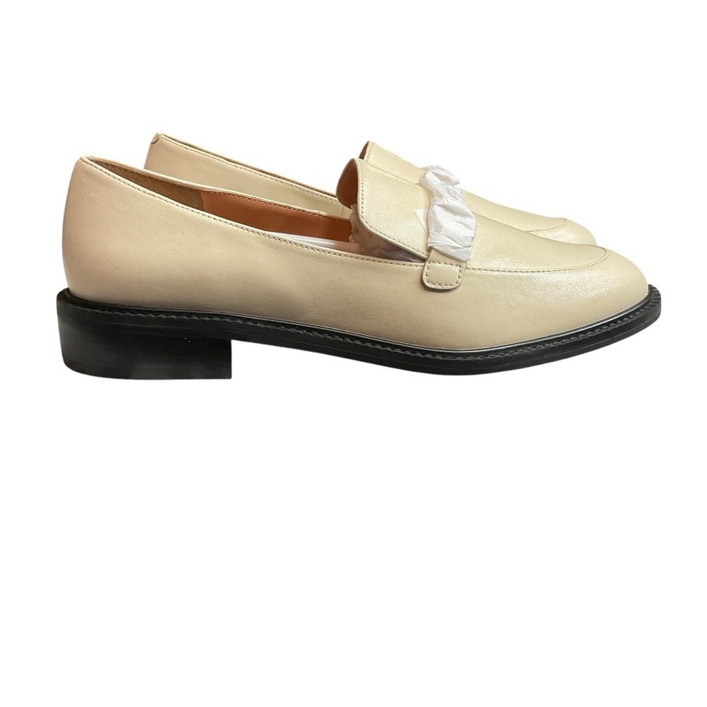 Lisa Vicky ZANNY-V Natural Sheep Nappa Leather Penny Slip On Loafer Size 8 M NWT